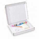 Paw & Cosy Print Kit with white frame and accessories in its open box